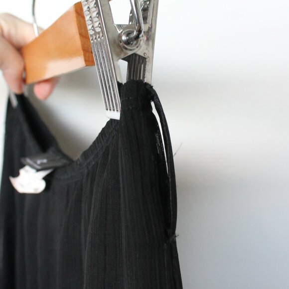 SOLD / 90s Rare Vintage Iz Byer California Whimsy Black Midi Skirt Small - Picture 4 of 8